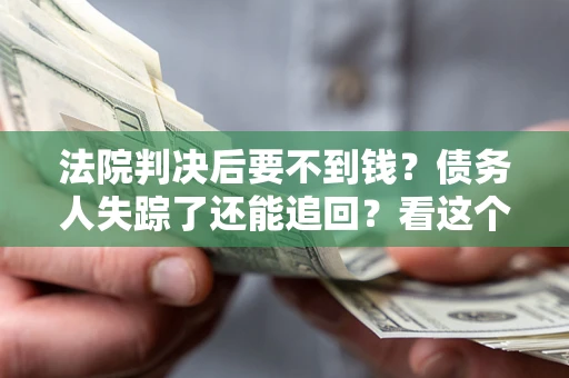 武汉法院判决后要不到钱？债务人失踪了还能追回？看这个方法！