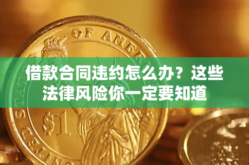 武汉借款合同违约怎么办？这些法律风险你一定要知道