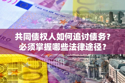 武汉共同债权人如何追讨债务？必须掌握哪些法律途径？