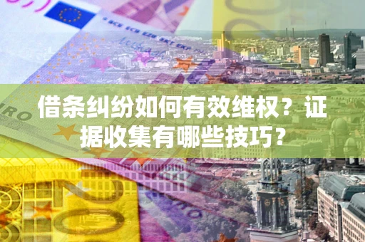 武汉借条纠纷如何有效维权？证据收集有哪些技巧？