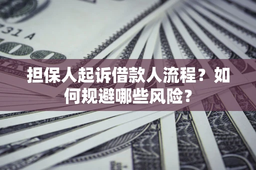 武汉担保人起诉借款人流程？如何规避哪些风险？