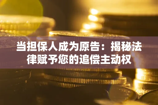 武汉当担保人成为原告：揭秘法律赋予您的追偿主动权