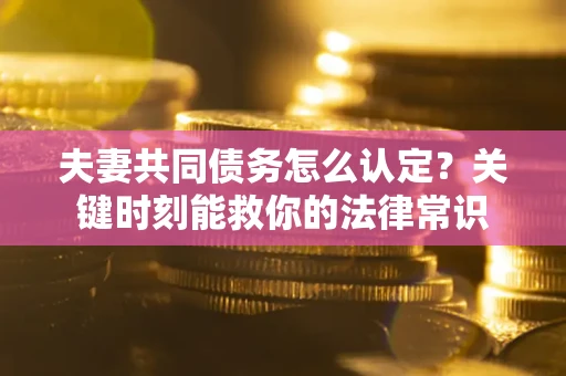武汉夫妻共同债务怎么认定？关键时刻能救你的法律常识