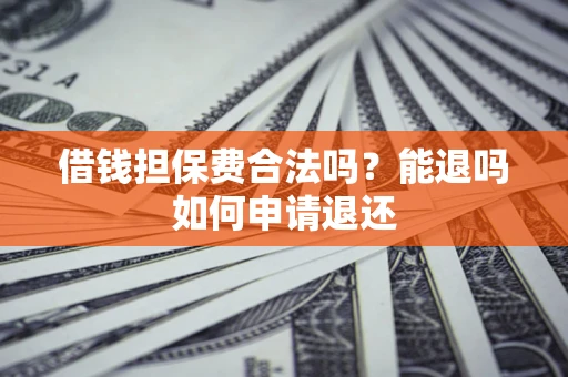 武汉借钱担保费合法吗？能退吗如何申请退还