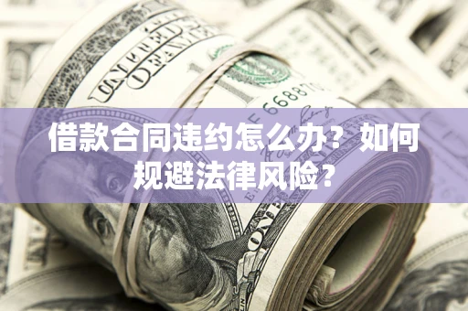 武汉借款合同违约怎么办？如何规避法律风险？